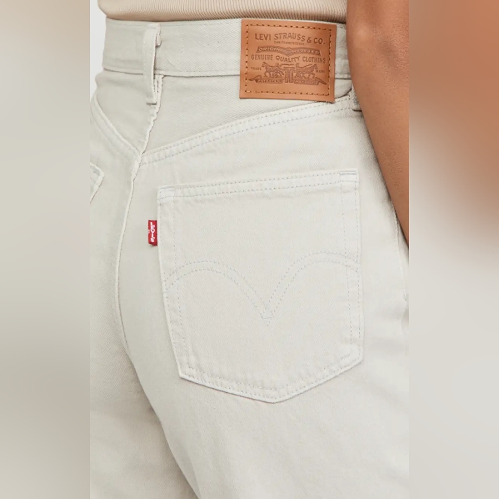 Levi's Premium High Loose Jeans Pants Mushroom Grey Gray - Picture 5 of 14